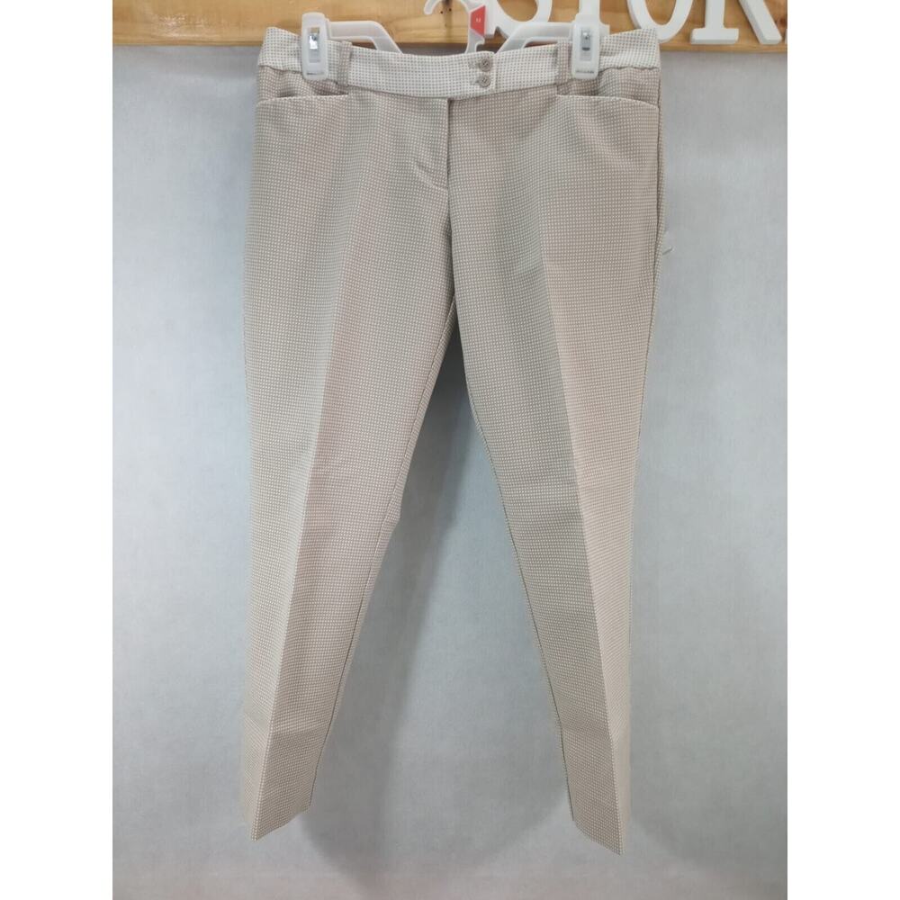 The Limted Brown Square Print Capri Length Pants Womens Career Wear Size 4 XS